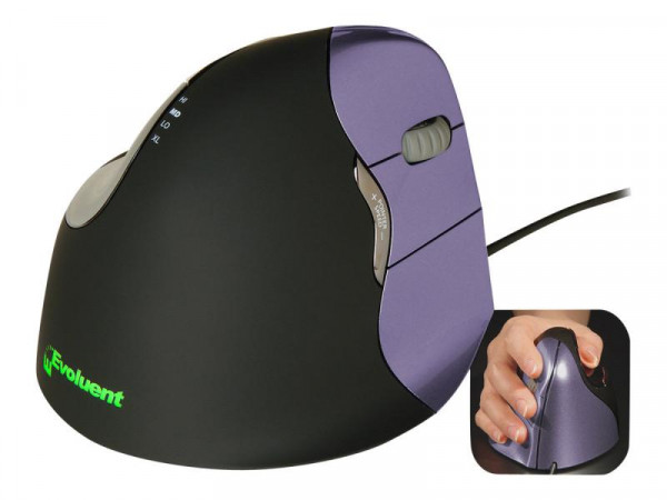 Maus Evoluent VerticalMouse 4 Small Drahtlos bl/brown USB