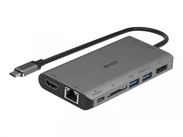Lindy USB 3.2 Typ C Mini Dock 4K HDMI&DP PD 3.0 100W USB 3.2