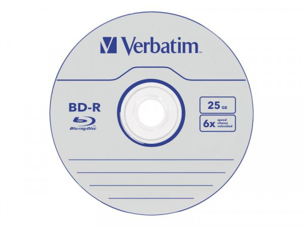 BD-R Verbatim Datalife SL 6x 25GB 5PK Jewel Case No ID