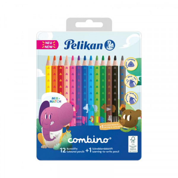 Pelikan Set Combino 12+1 Bunt./Bleist. im Metalletui