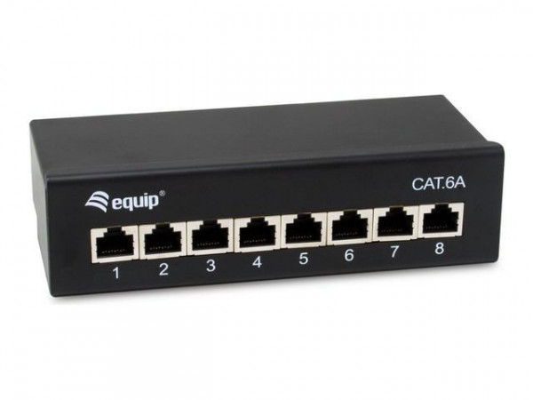 Equip Patchpanel 8x RJ45 Cat6A FTP 1HE Premium schwarz