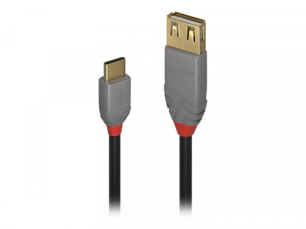 Lindy Adapterkabel USB 2.0 Typ C an A Anthra Line 0.15m