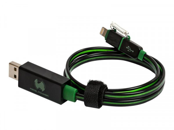 RealPower Floating lightning/micro USB Cable green