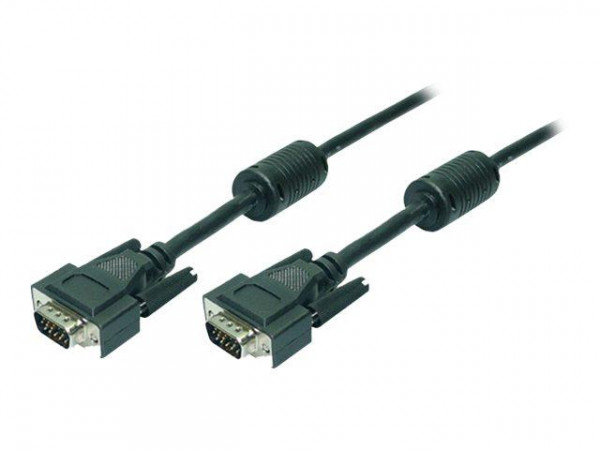 LogiLink VGA Cable 2xST black 2x Ferrit Core 20M