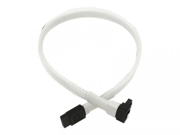 Kabel Nanoxia SATA 6Gb/s Kabel abgewinkelt 60 cm, weiß