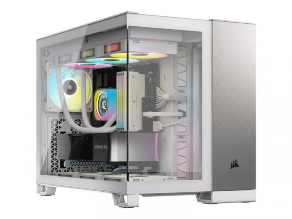 CORSAIR Geh mATX 2500X (Tempered Glass) White/Satin Grey