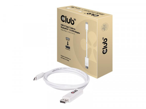 Club3D Kabel USB 3.1 Typ C > DP 1.2 4K60Hz UHD 1,2m