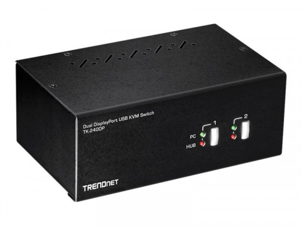 TRENDnet KVM 2-Port Displayport Switch mit Audio USB 2.0 Hub