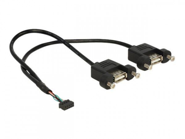 USB Kabel Delock Pinheader 10Pin -> 2x A Bu/Bu 0.25m