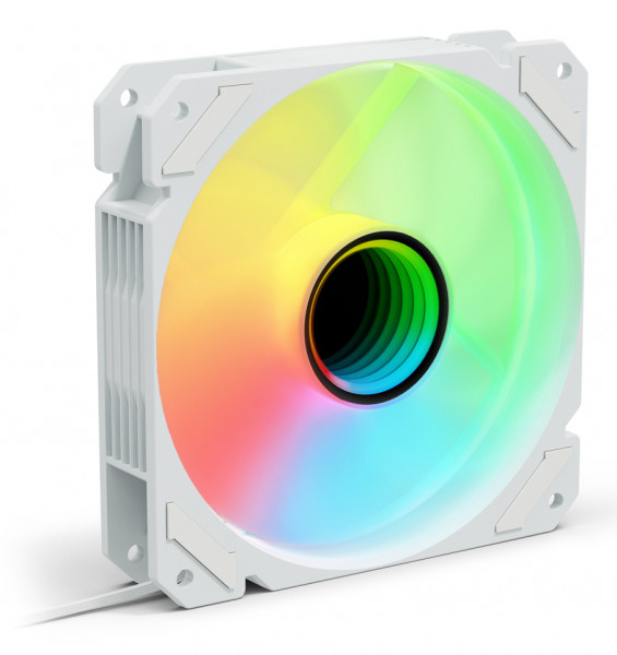 Sharkoon Lüfter 120*120*25 SHARK Mirror PWM RGB weiß