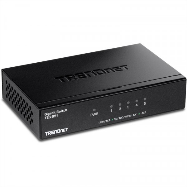 TRENDnet Switch 5 Port Gbit Desktop Switch /w metal case