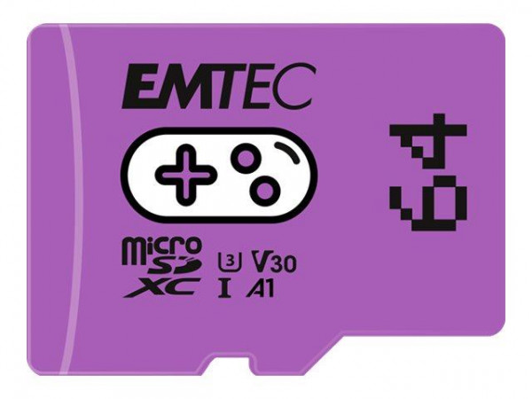 EMTEC MicroSD Card 64GB SDXC CL.10 UHS1 U3 V30 A1 Gaming