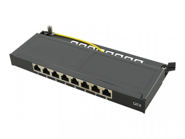 LogiLink Cat.6 Mini Patchpanel, 8-Port, schwarz