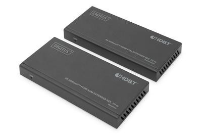 DIGITUS 4K HDBaseT 1x4 HDMI KVM Extender Set, 70m