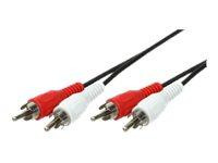 LogiLink Audiokabel 2x Cinch -> 2x Cinch St/St 5.00m