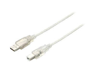 Equip USB Kabel A -> B St/St 5.00m transparent Polybeutel