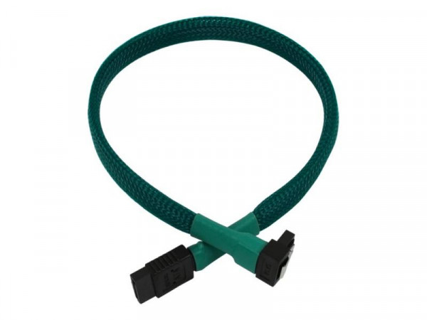 Kabel Nanoxia SATA 6Gb/s Kabel abgewinkelt 45 cm, grün