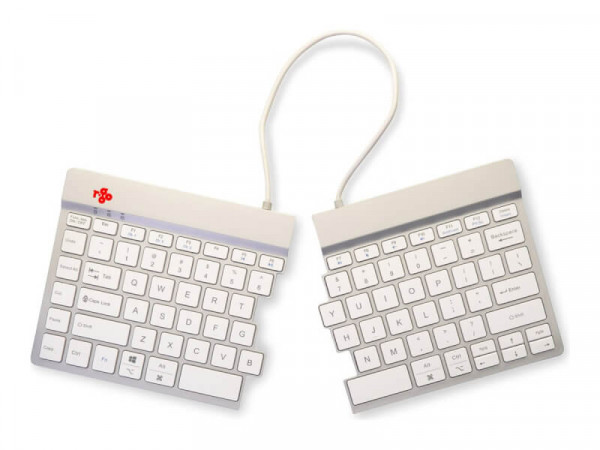 R-Go Tastatur Split Break US-Layout Bluetooth weiß