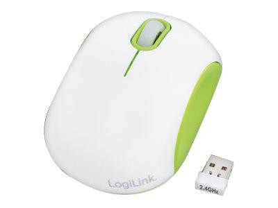 LogiLink Maus Cooper funk USB 2,4G weiß/grün 6-10 Meter