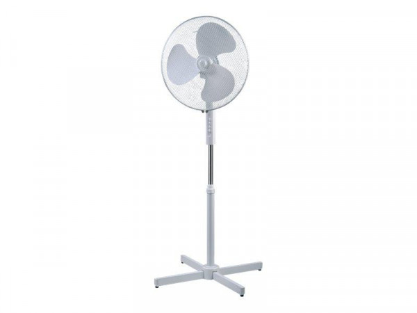 Emerio Stand-Ventilator,40cm,3 Geschw.,3 Blätter,125cm weiß