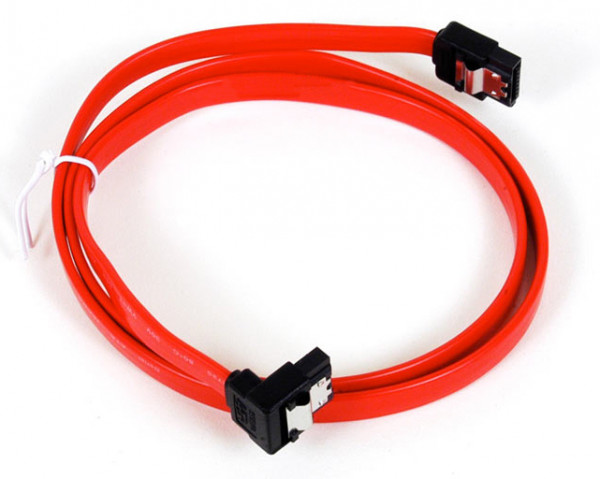 Sharkoon Kabel SATA II gew. +Latch 50cm rot
