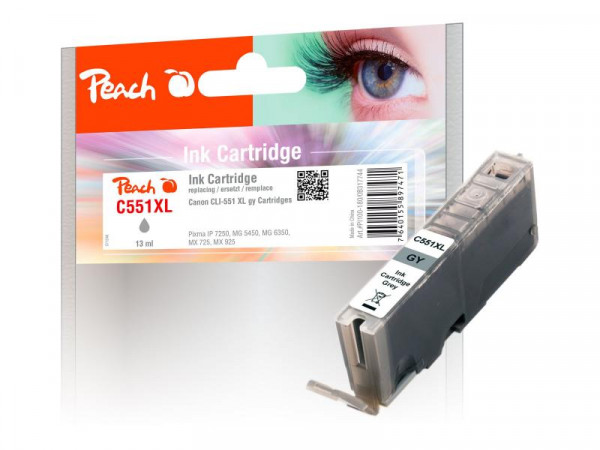 Patrone Peach komp. zu Canon CLI-551GY Grey
