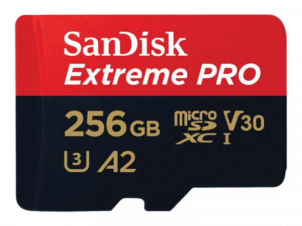 SD MicroSD Card 256GB SanDisk Extreme Pro SDXC inkl. Adapt