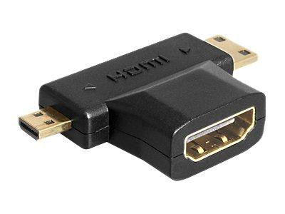 HDMI Adapter Delock A -> mini C + micro D Bu/St/St