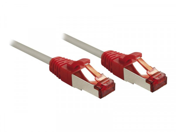 Lindy Patchkabel Cat6 CrossOver S/FTP grau/rot 0.50m
