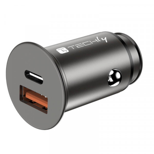 Techly Autoladegerät 5V 2p USB A USBC 38W