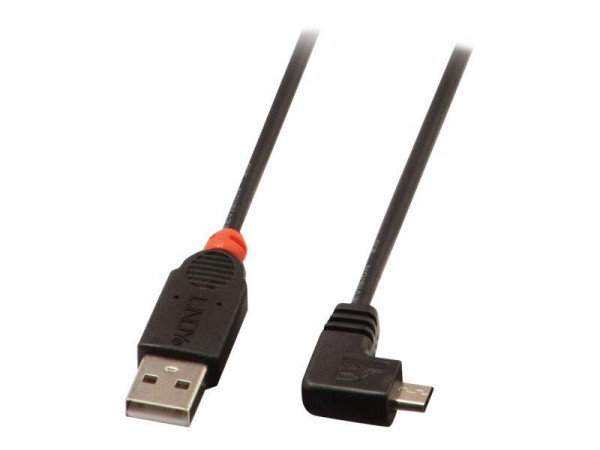 Lindy USB 2.0 A/Micro-B 90° 0.5m Mini-B Stecker rechts gew