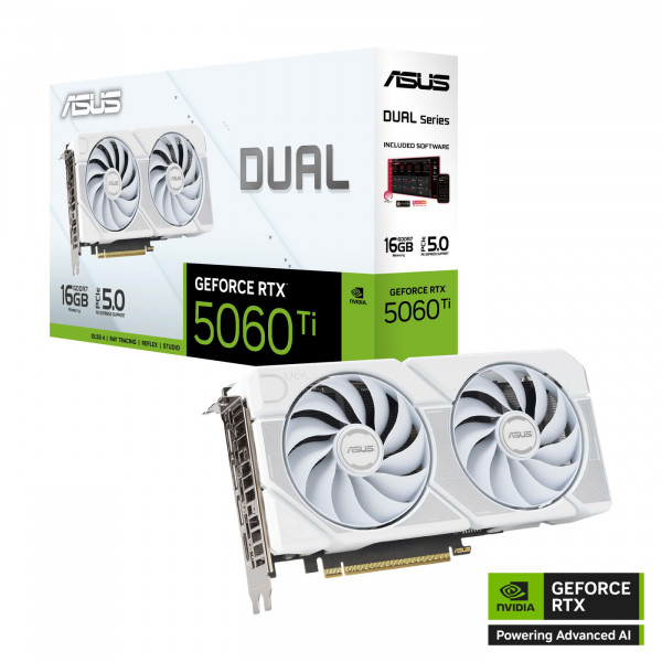ASUS DUAL-RTX5060TI-16G-WHITE 16GB GDDR7 HDMI DP