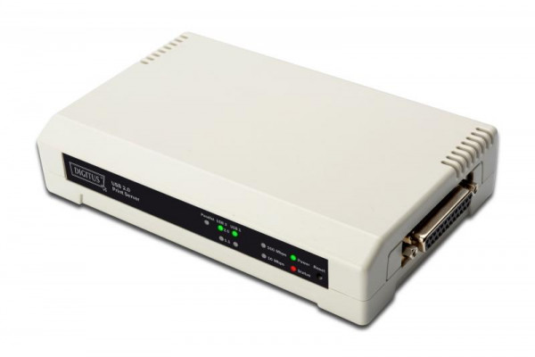 DIGITUS USB & Parallel Print Server, 3-Port 2x USB A, 1x DB-