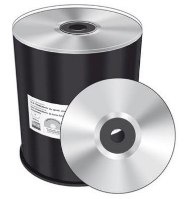 MediaRange CD-R 700MB 100pcs vollflächig bedruckbar silber
