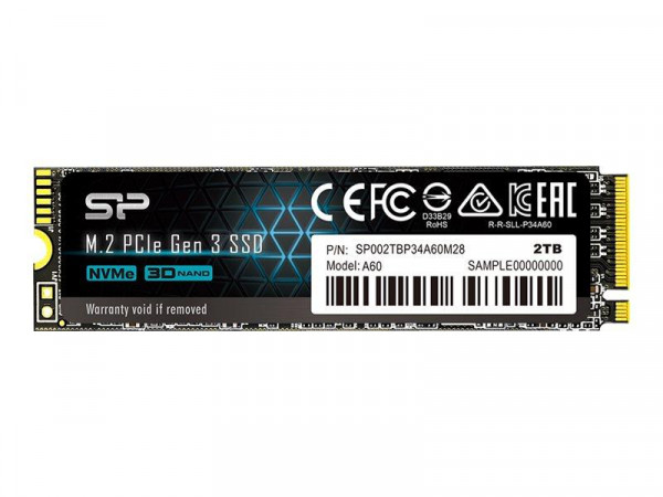 SSD 2TB Silicon Power M.2 PCI-E Ace A60 Gen 3x4 NVMe