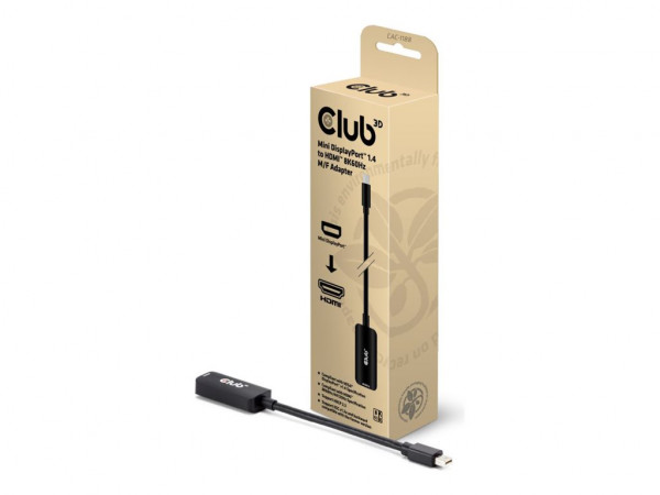 Club3D Adapter MiniDisplayPort > HDMI 2.1 HDR 8K60Hz retail