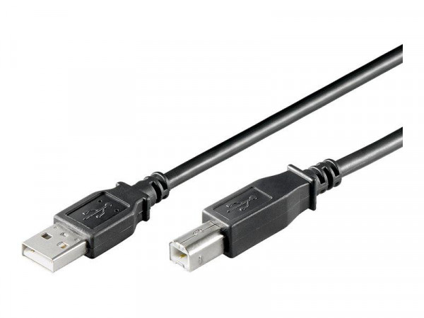 USB 2.0 Hi Speed, A-St/B-St, 1,8m, schwarz, Bulk