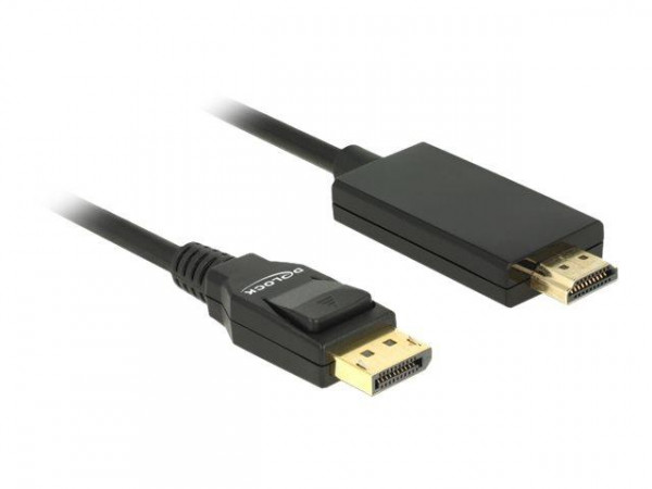 DELOCK Displayport Kabel DP -> HDMI St/St 4K 5.00m schwarz