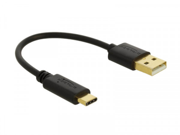 DELOCK USB Ladekabel Typ-A zu USB Type-C 15 cm