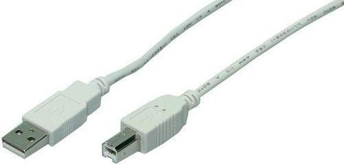 LogiLink USB Kabel A -> B St/St 1.80m grau