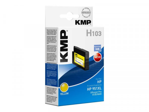 KMP Patrone HP CN046AE NR.951XL yellow 1500 S. H103 refilled