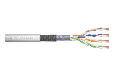 DIGITUS CAT 5e SF/UTP Twisted Pair Roh-Patchkabel,305m,grau