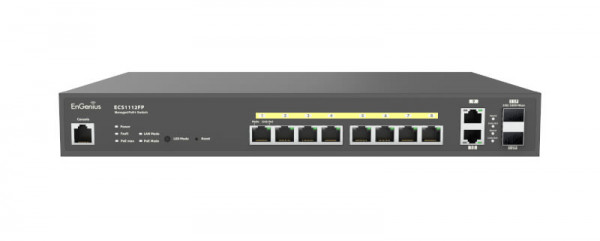 EnGenius Cloud Managed Switch 8-port GbE PoE.af/at(+) 130W