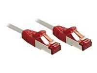 Lindy Patchkabel Cat6 CrossOver S/FTP grau/rot 0.30m