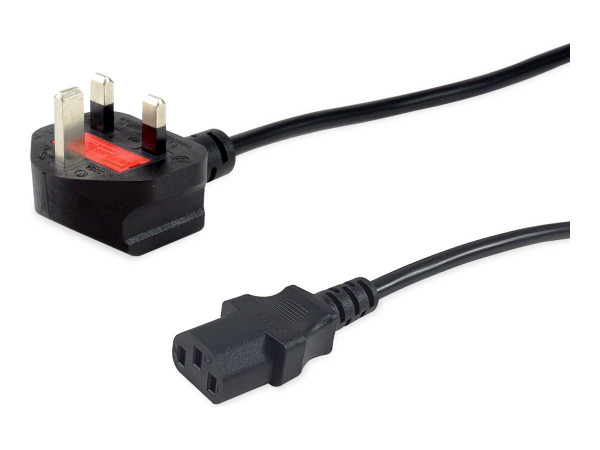 Equip IEC-Stromkabel UK-BS1363 -> C13 3m St/Bu schwarz