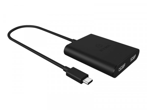 Adapter IcyBox Grafiksplitter 1x USB Type C St.->2x HDMI
