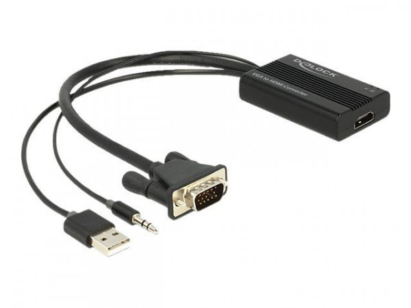 VGA Adapter Delock D-Sub15 +Audio -> HDMI A St/Bu