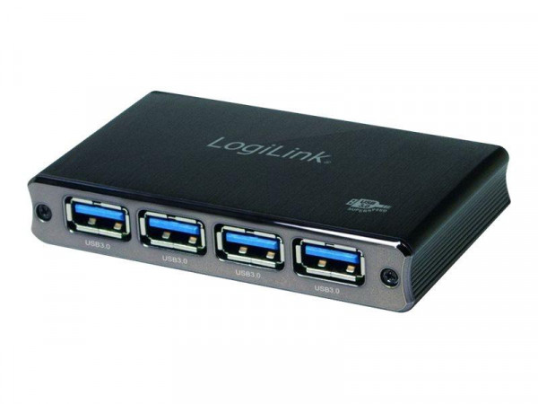 LogiLink USB 3.0 HUB 4-port, Aluminium mit Überstromschutz