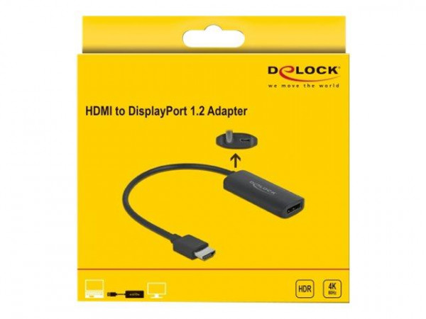 DELOCK Adapter HDMI-A St > DisplayPort Bu 4K 60Hz