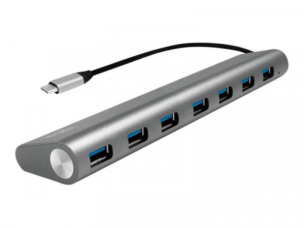 LogiLink USB 3.1 HUB 7-port Type-C Aluminium grau